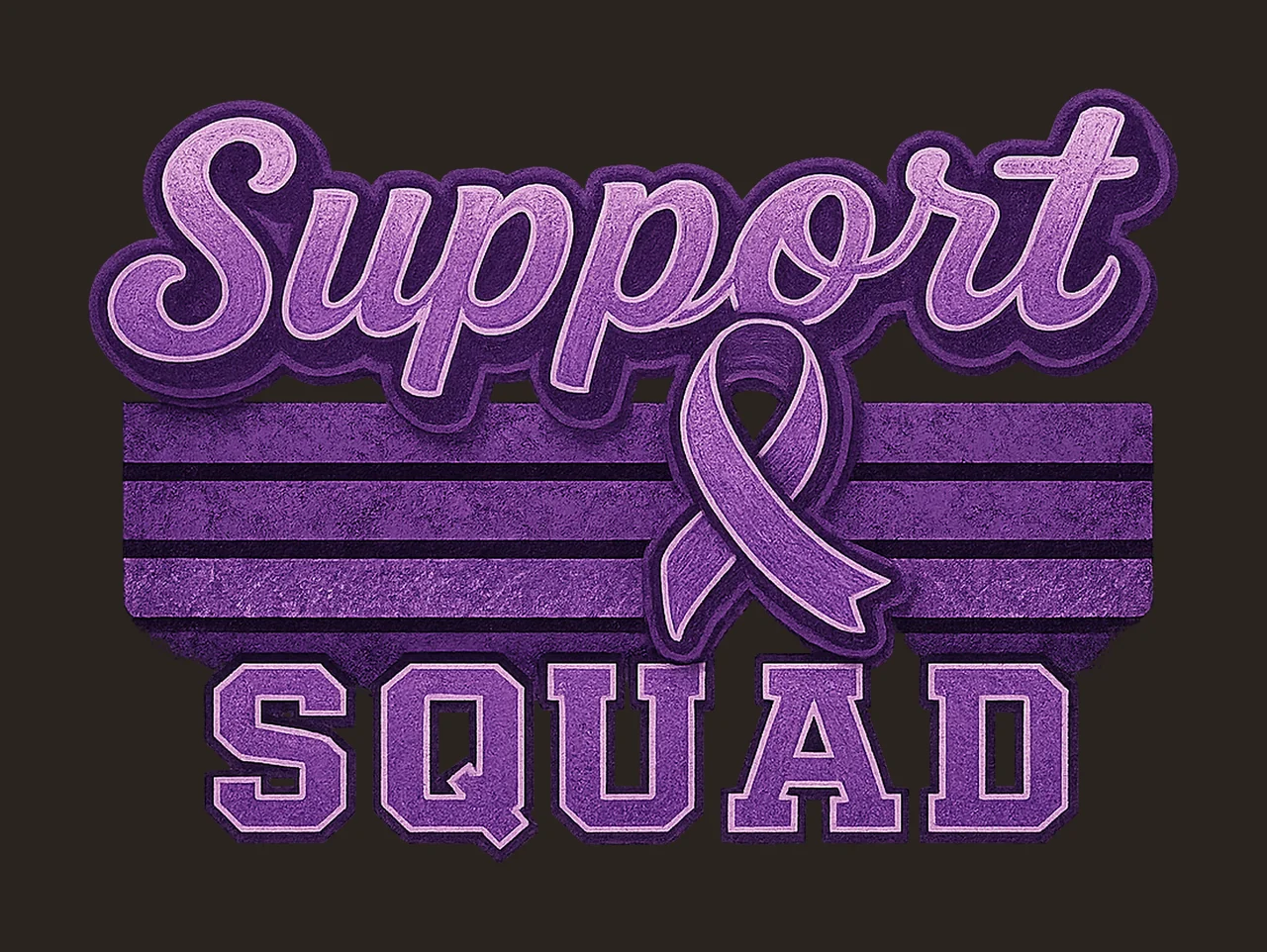 Support Squad Epilepsy Alzheimer Awareness Design Retro contrast preview thumbnail