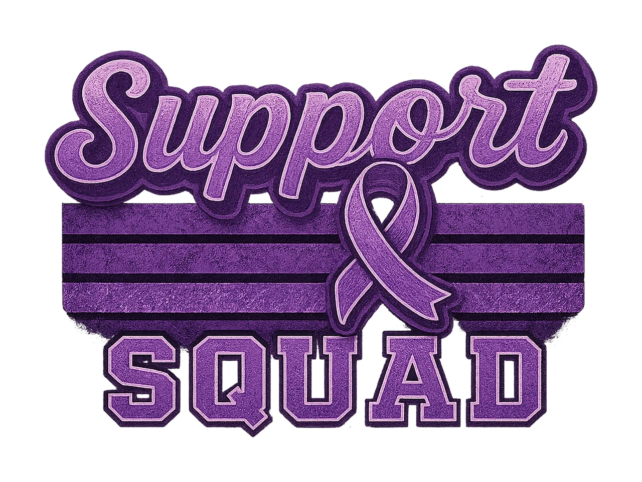 Support Squad Epilepsy Alzheimer Awareness Design Retro