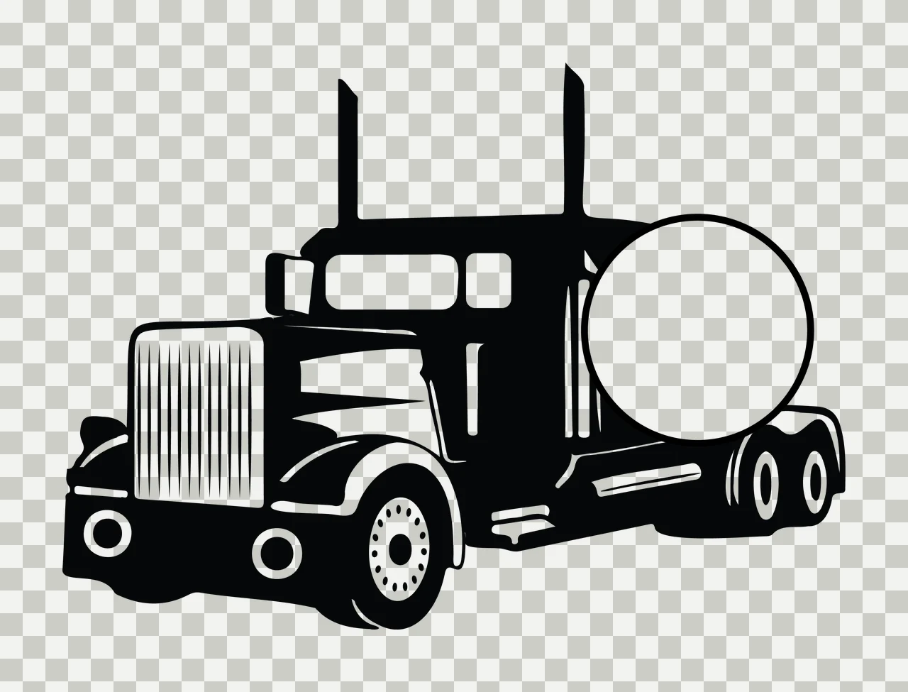 Semi Truck Monogram Character 02 pickup vehicle monster Variation transparency and detail preview thumbnail