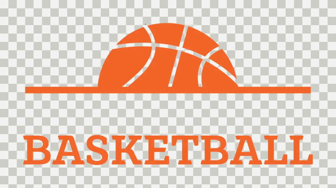 Basketball Black Silhouette Of A Placed Above Bold horizontal line transparency and detail preview thumbnail