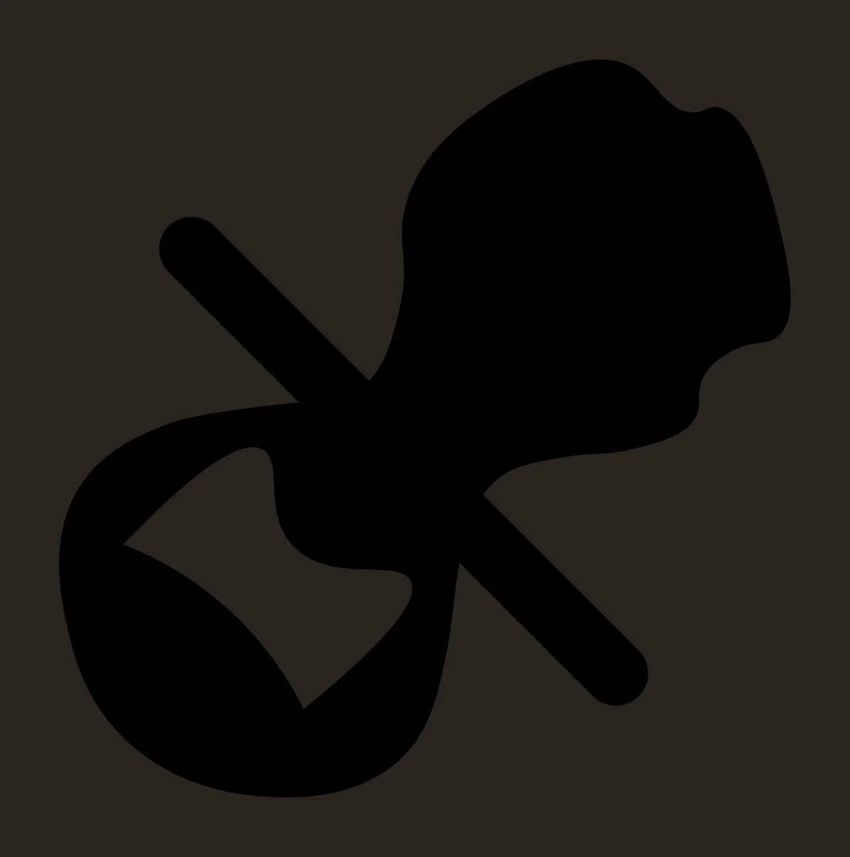 Baby Pacifier With Handle And Nipple In Black contrast preview thumbnail