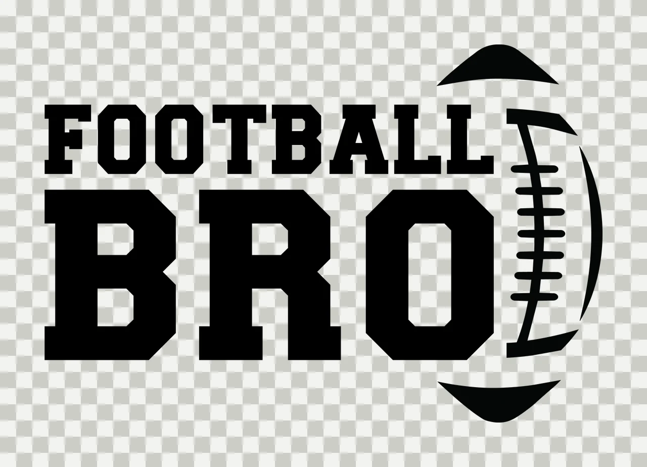 Football Bro Text With Side transparency and detail preview thumbnail
