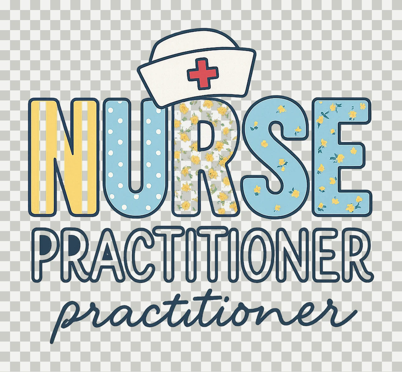 Floral Nurse Practitioner Shirt Nurse Appreciation Gift RN transparency and detail preview thumbnail