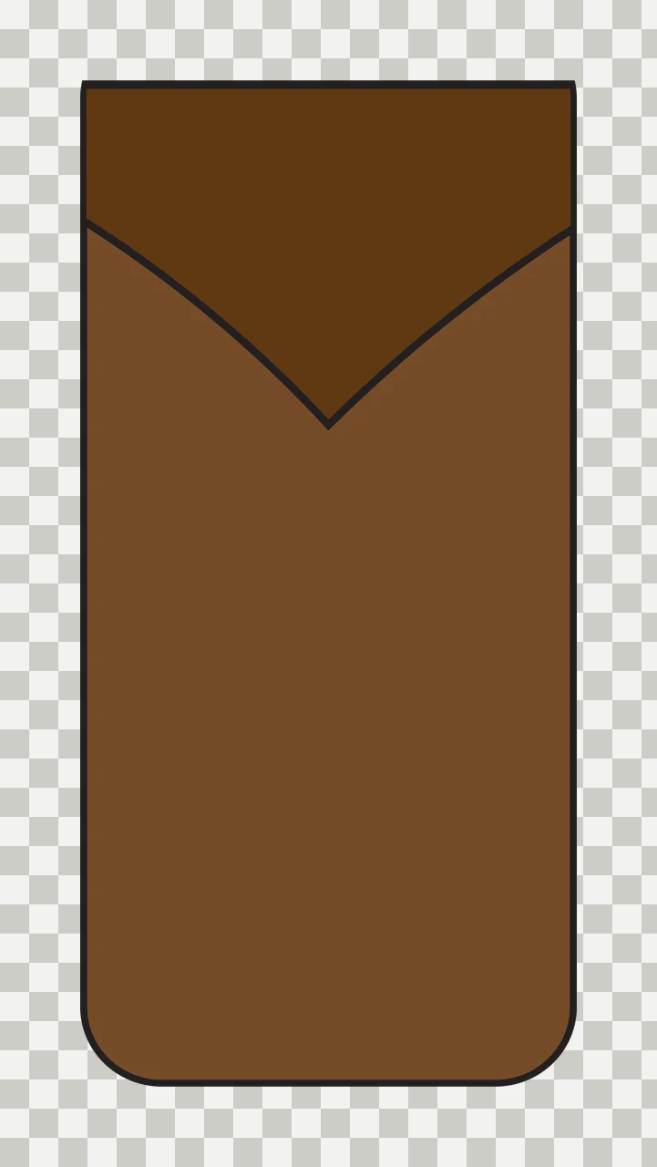 Simple Black Rectangular Shape With Rounded Bottom Corners Variation transparency and detail preview thumbnail