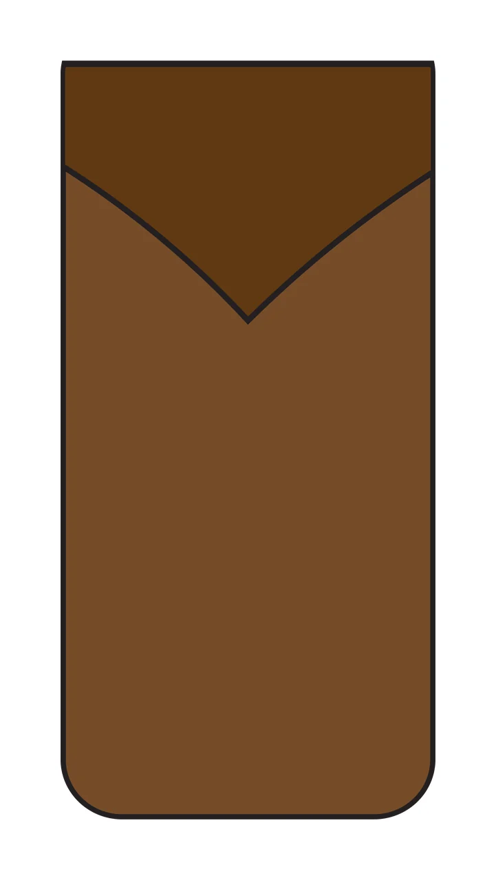 Simple Black Rectangular Shape With Rounded Bottom Corners Variation