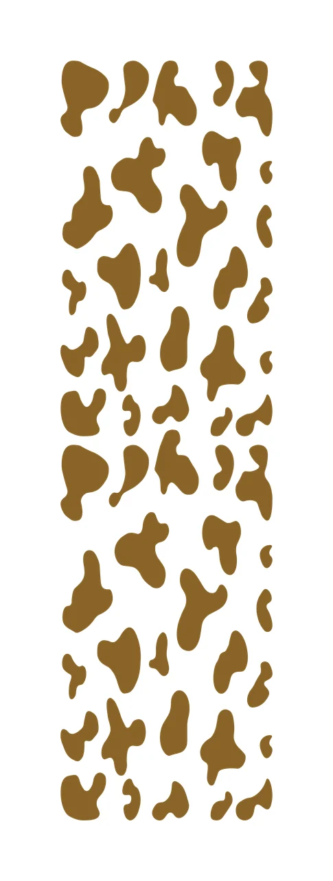Cow print pattern Illustration with organic spots, irregular blotches and animal texture in brown and white