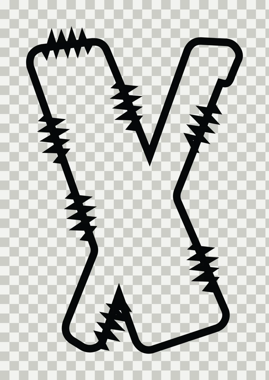 Letters Doodle Character 15 hand drawn sketch whimsical scalable transparency and detail preview thumbnail