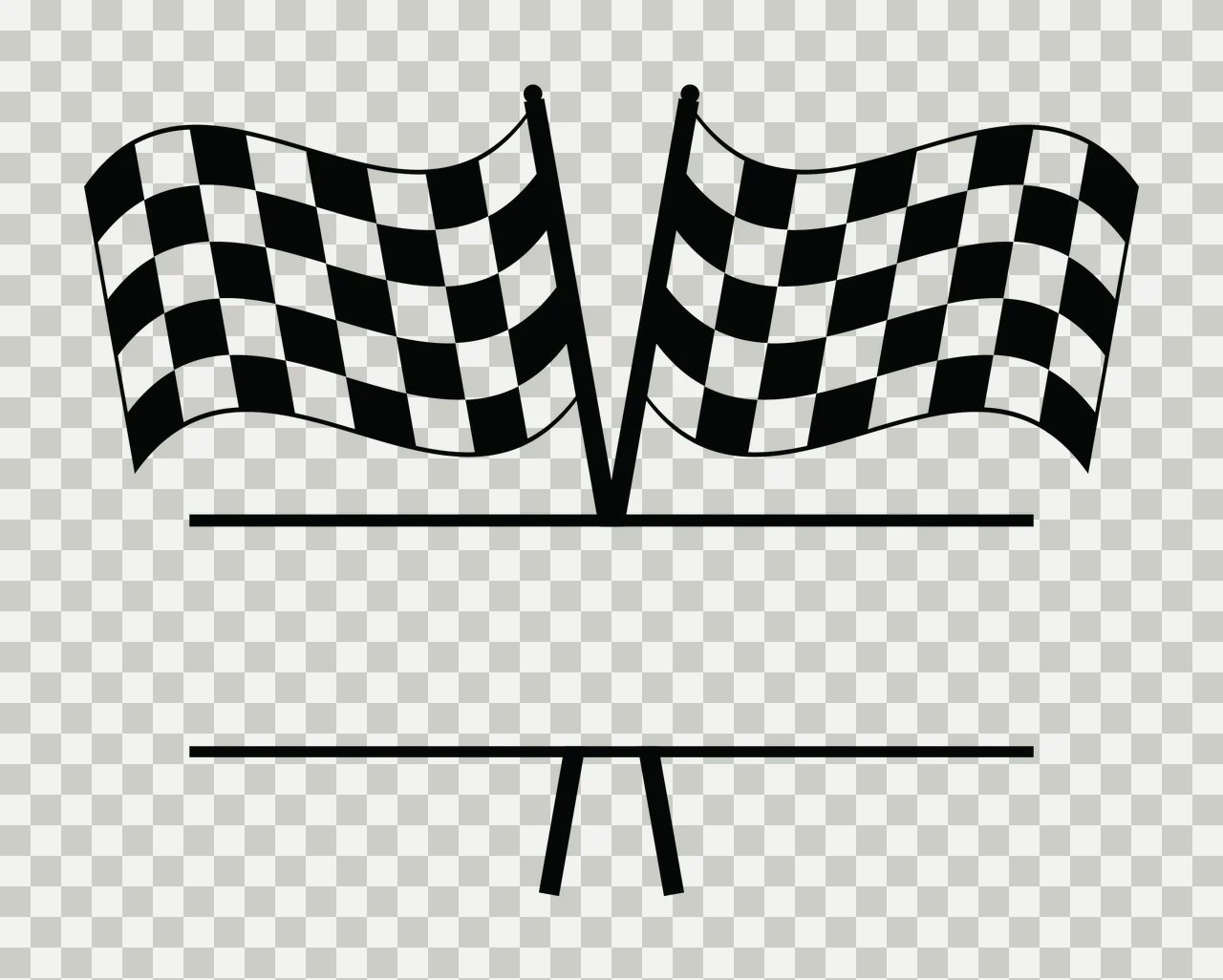 Can Glass Wrap Racing Flags Waving With Checkered transparency and detail preview thumbnail