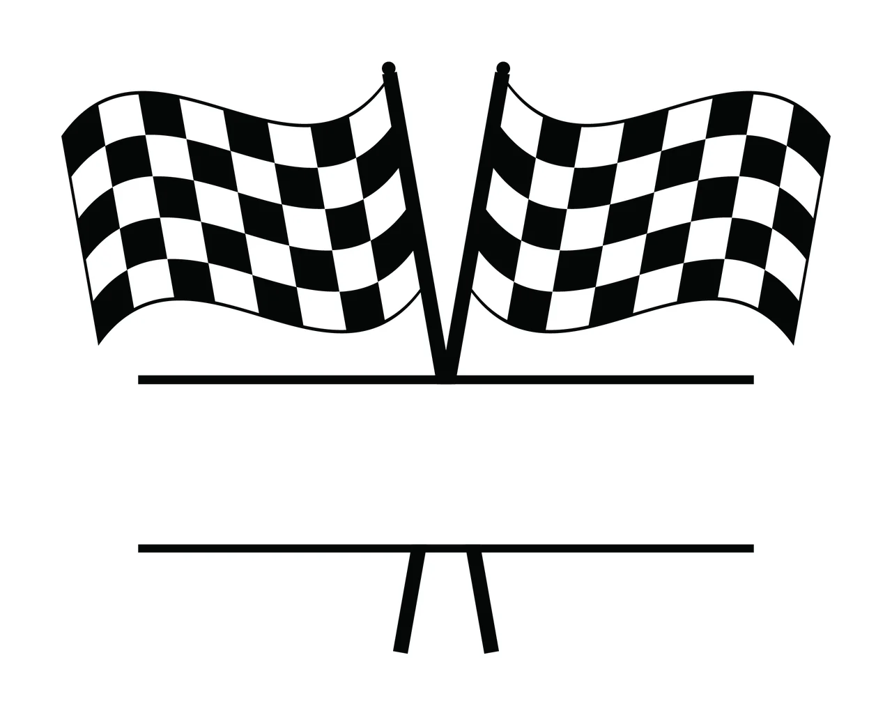 Can Glass Wrap Racing Flags Waving With Checkered
