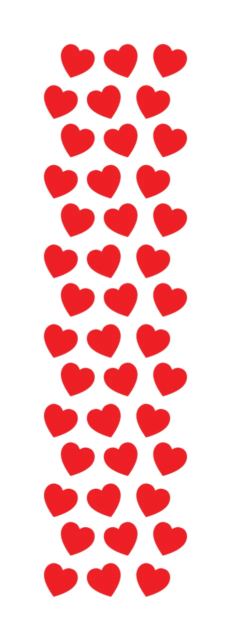 Red heart pattern Illustration with red hearts, heart shapes and white background