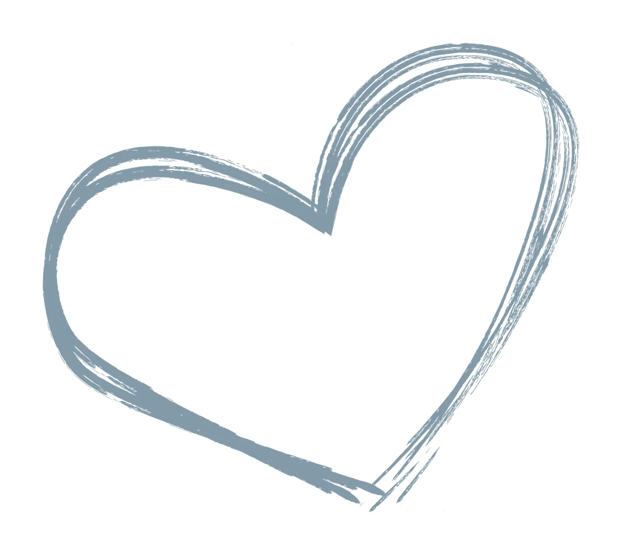 Hand Drawn Sketch Heart Line Drawing sketching black white