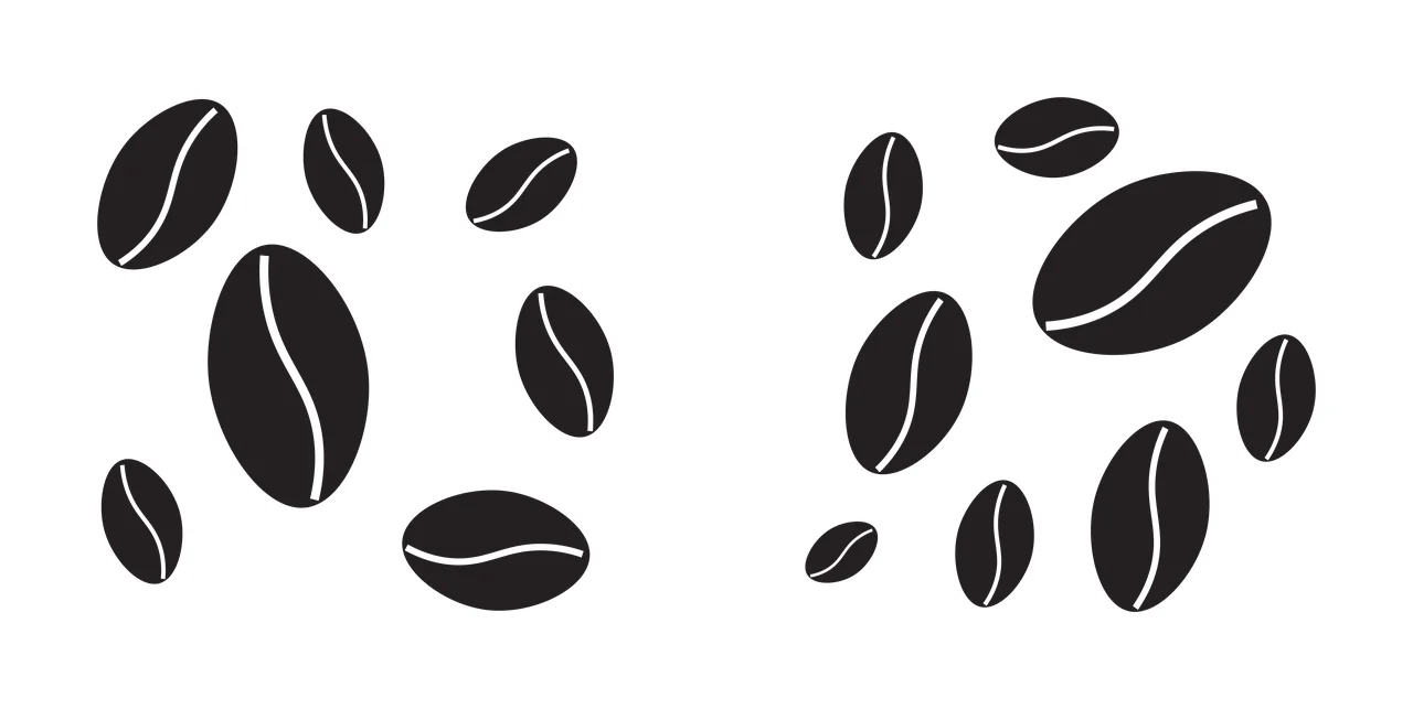 Can Glass Wrap Scattered Roasted Coffee Beans floating bean