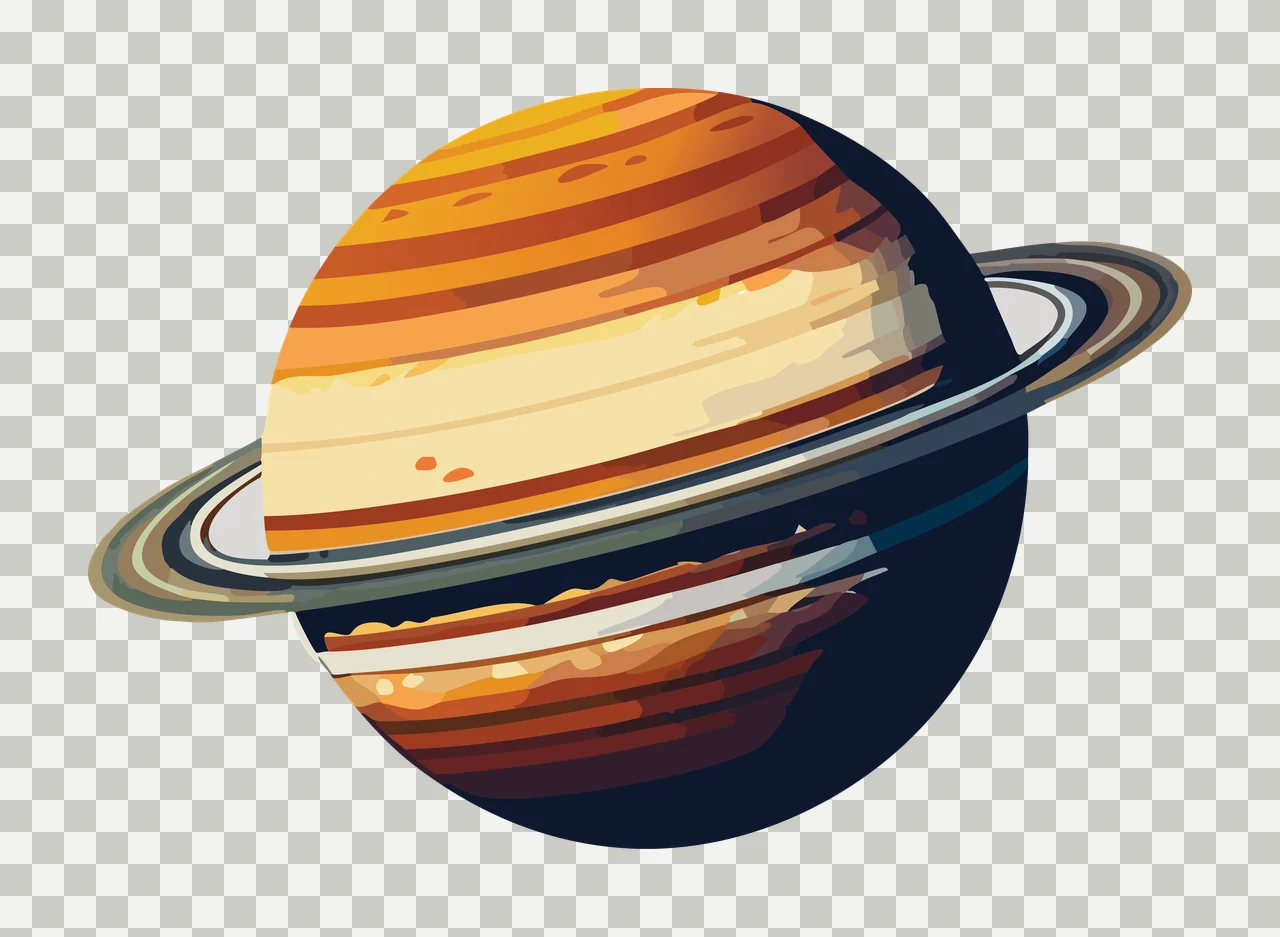Space Black Engraved Ringed Planet Illustration display rings transparency and detail preview thumbnail