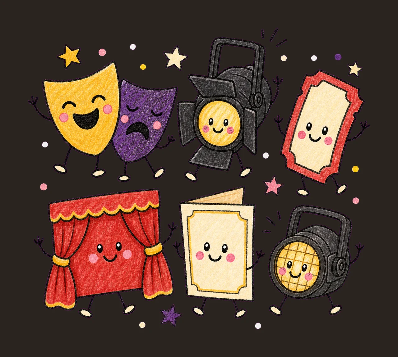 theater 04 cozy crayon sublimation instant shirt design contrast preview thumbnail