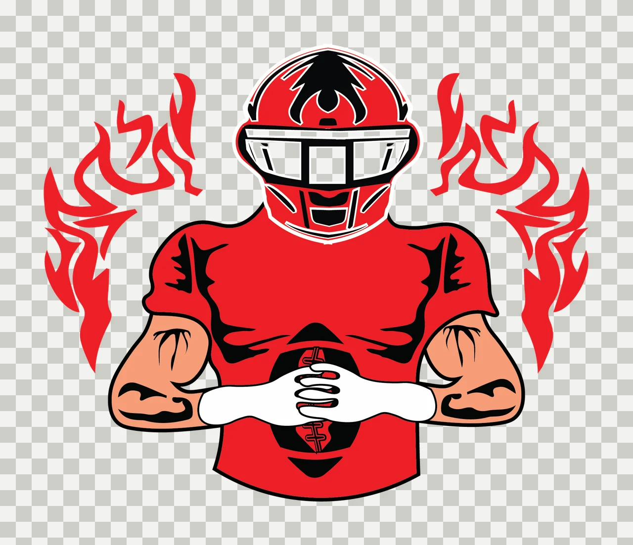 Helmeted Figure With Flames helmet black white plain Variation transparency and detail preview thumbnail