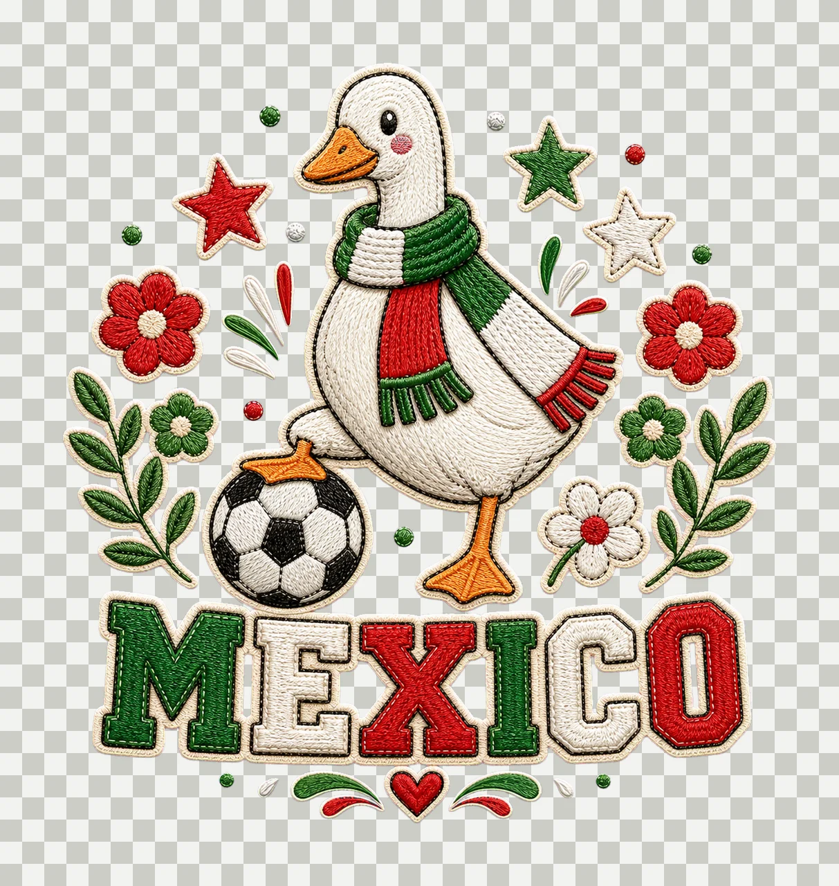 Mexico Soccer Goose sublimation instant shirt Variation A transparency and detail preview thumbnail