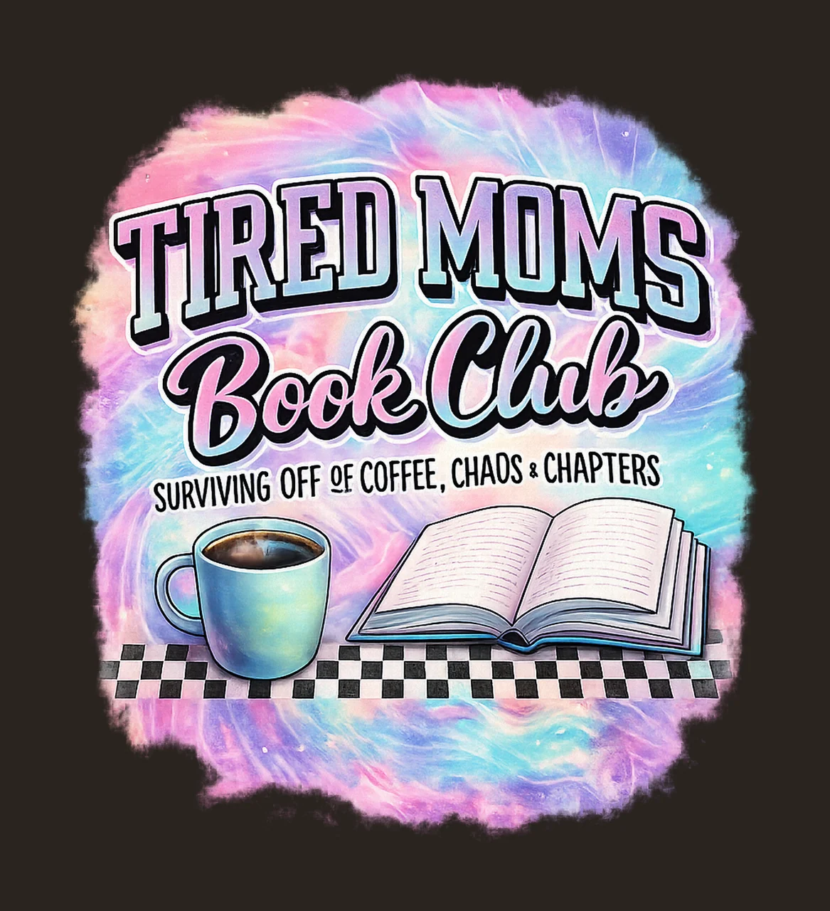 Tired Moms Book Club Digital Design Coffee Chaos Chapters contrast preview thumbnail