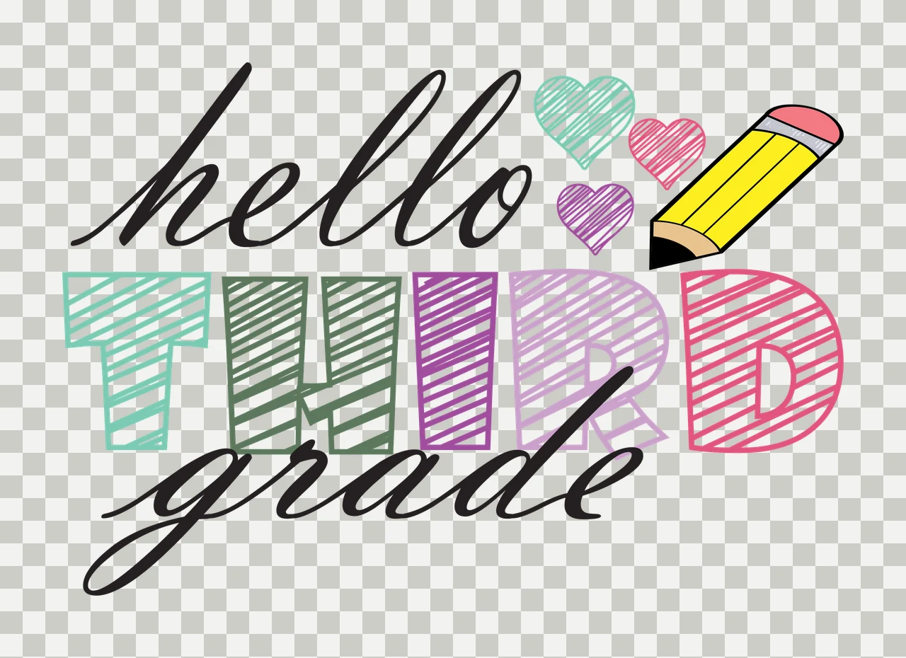 Grade Hello White Hello Third Grade Lettering writing heart transparency and detail preview thumbnail