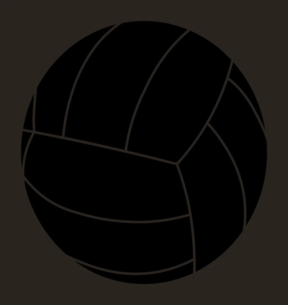 Keychain Volleyball Black And White Ball seams graphic icon contrast preview thumbnail