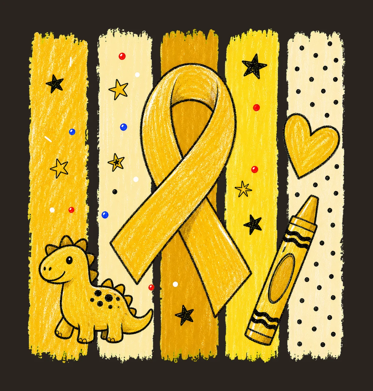 Childhood Cancer Awareness sublimation instant Variation C contrast preview thumbnail
