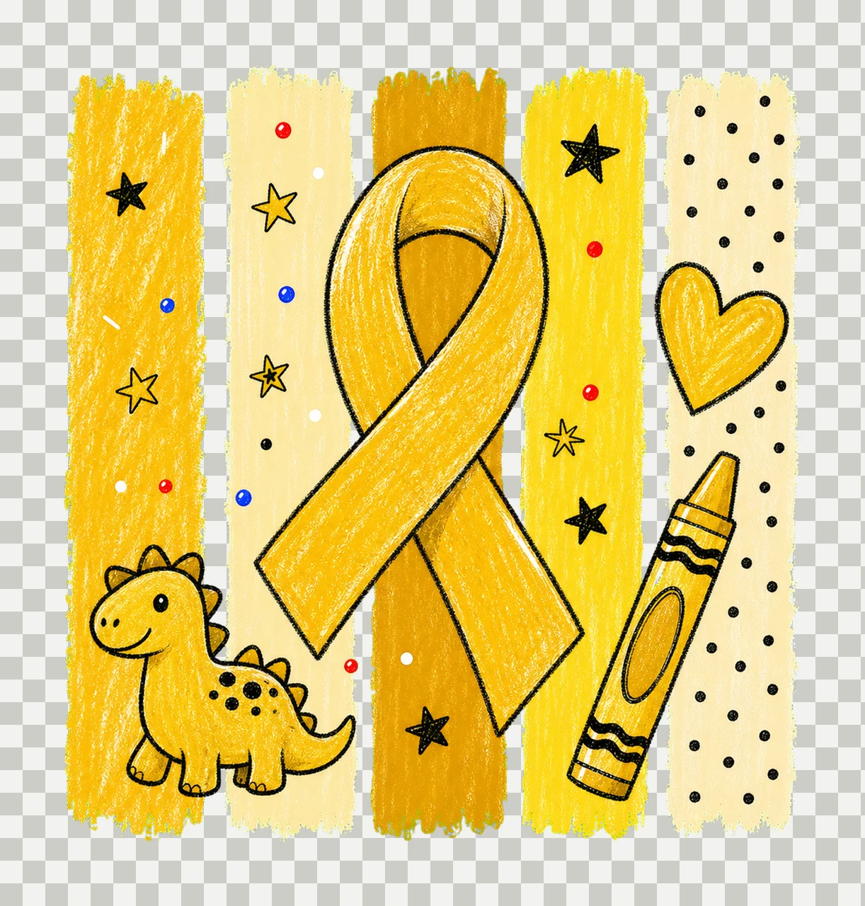 Childhood Cancer Awareness sublimation instant Variation C transparency and detail preview thumbnail