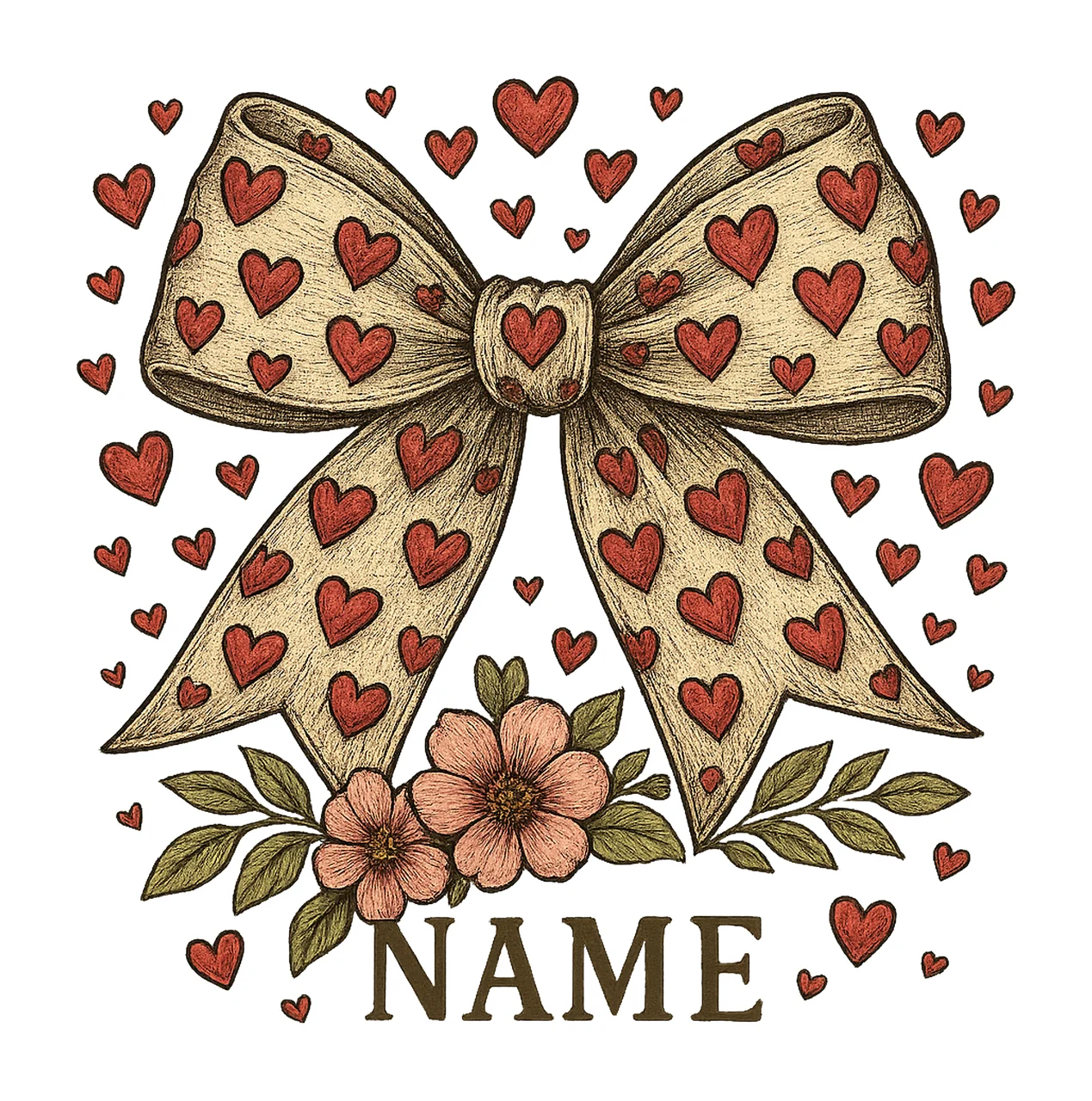 Coquette Bow Heart Valentine Design Love Bow Valentine Gift