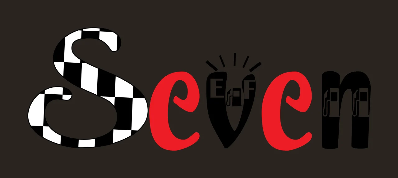 Word Graphic With Fuel Pumps typography rays black white plain contrast preview thumbnail
