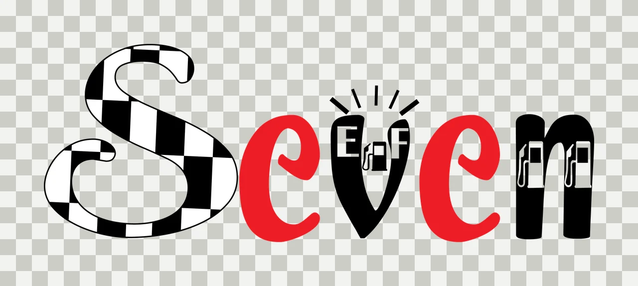 Word Graphic With Fuel Pumps typography rays black white plain transparency and detail preview thumbnail