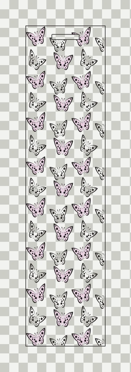Patterned Butterfly Vertical Column Butterflies Flying Pattern transparency and detail preview thumbnail