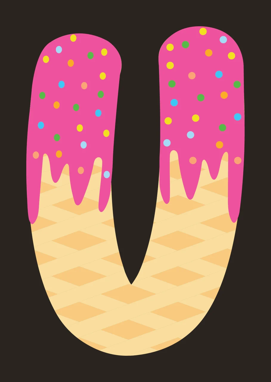 Ice Cream Font Character 12 scalable logo design icon contrast preview thumbnail