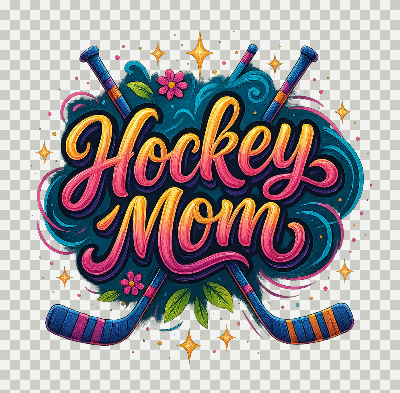 Hockey Mom Sports Mom Sublimation Design Game Day Sport transparency and detail preview thumbnail