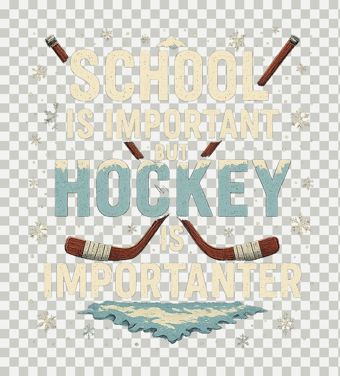 School Is Important But Hockey Is Importanter Funny Hockey transparency and detail preview thumbnail