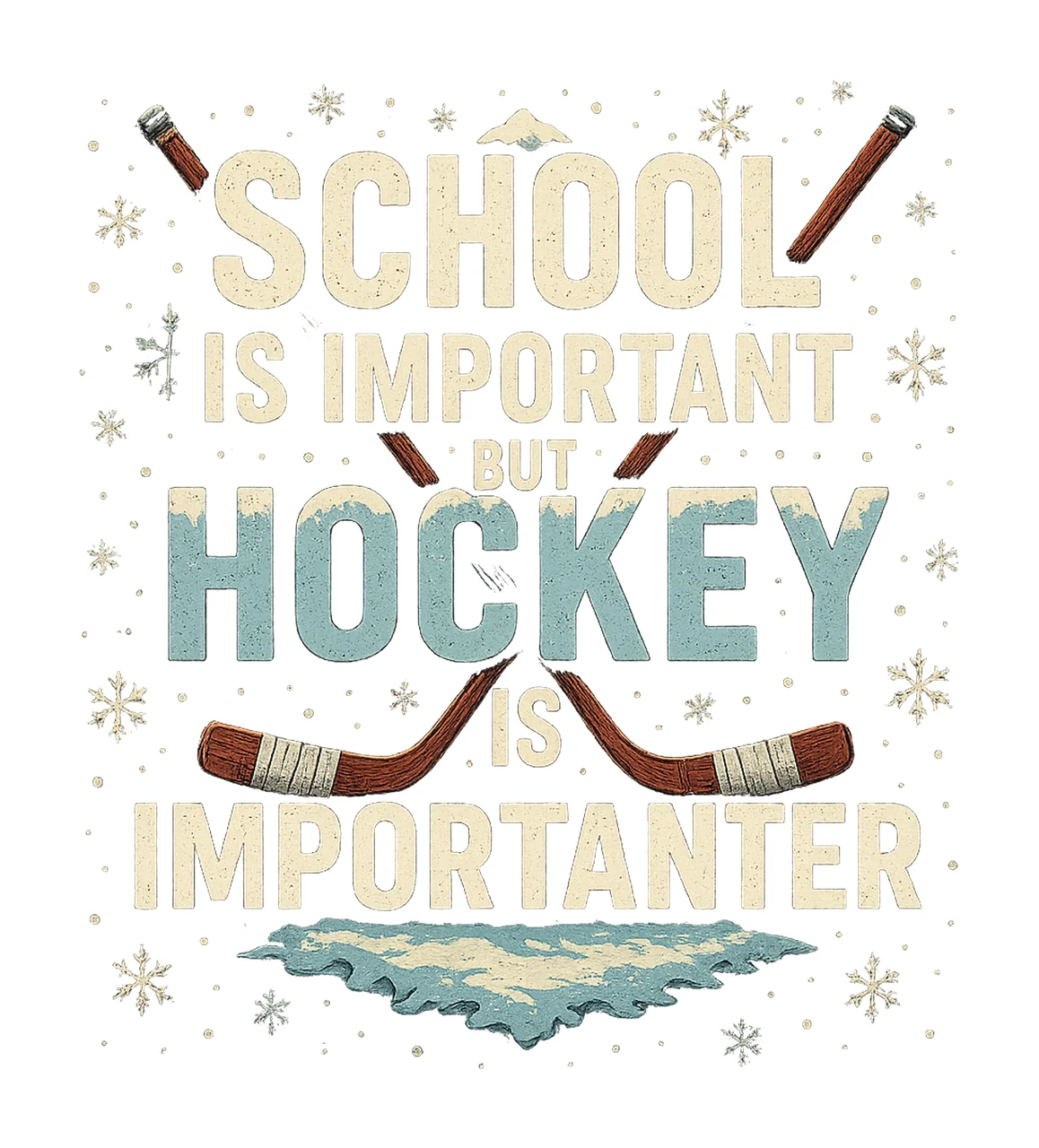 School Is Important But Hockey Is Importanter Funny Hockey