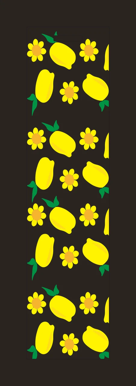 Lemon And Flower Repeating Pattern Lemons minimalist black contrast preview thumbnail