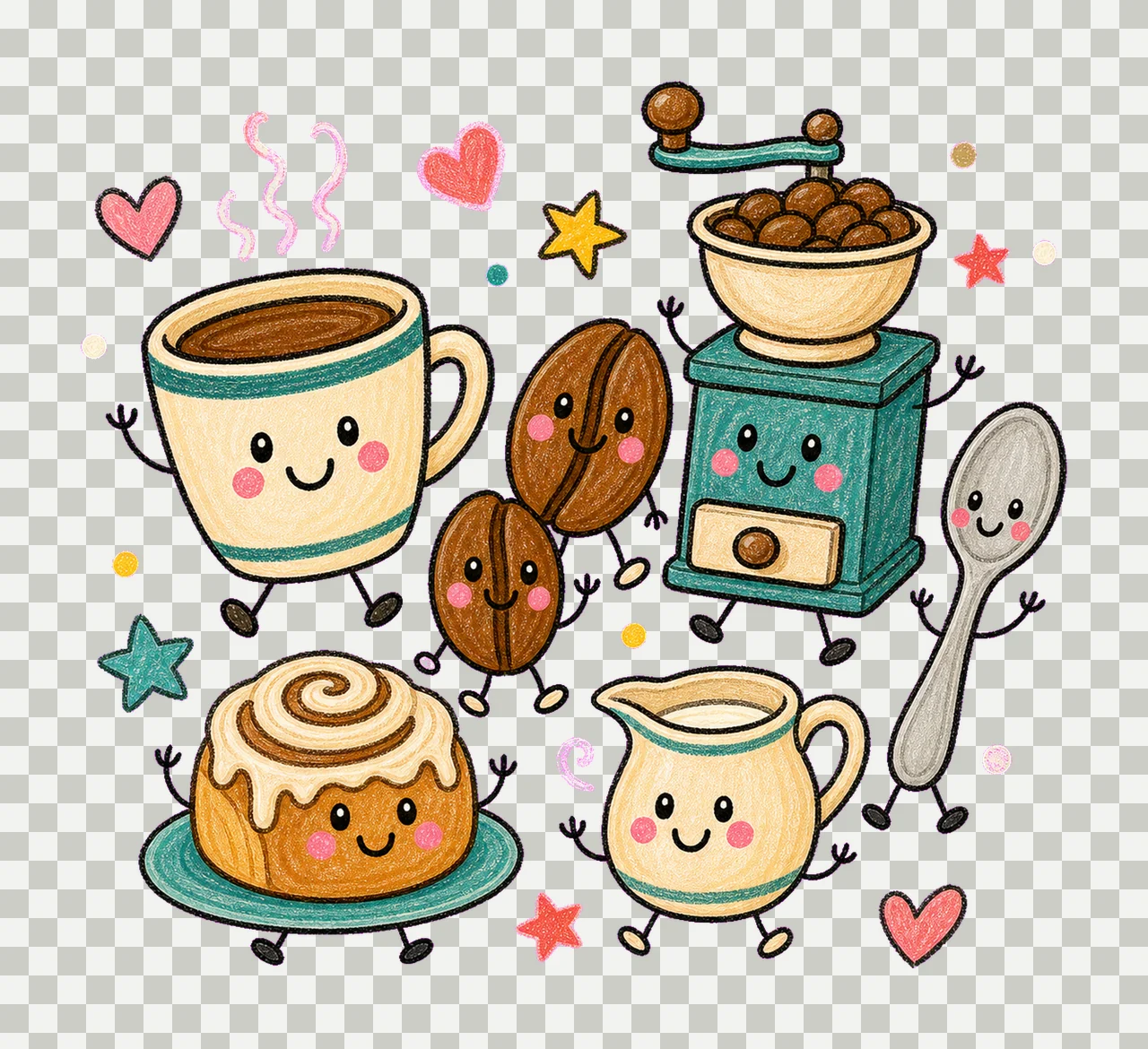 national coffee day 04 cozy crayon sublimation instant shirt transparency and detail preview thumbnail