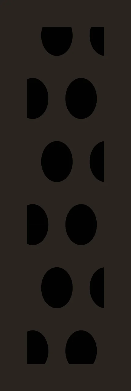 Black polka dot pattern Illustration with black ovals, half ovals, polka dots and white background contrast preview thumbnail