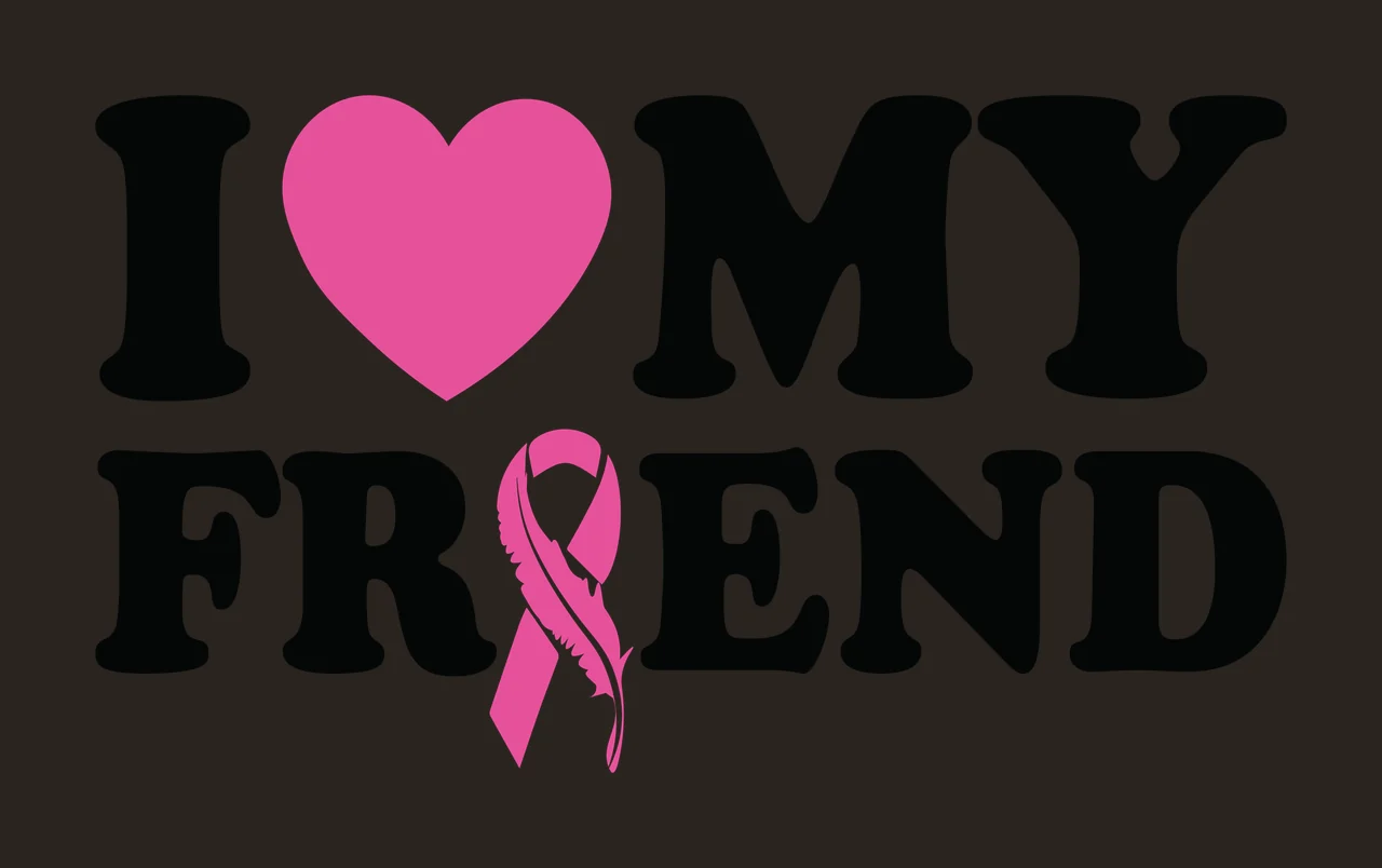 I Heart My Friend Black Text Quote ribbon typographic white contrast preview thumbnail