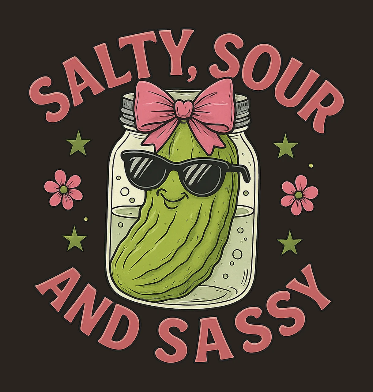 Funny Canned Pickles Pickle Lovers Digital Design Retro contrast preview thumbnail