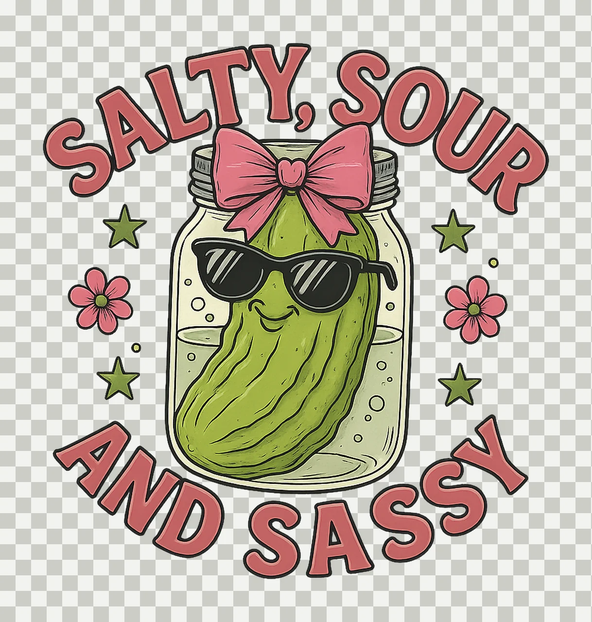 Funny Canned Pickles Pickle Lovers Digital Design Retro transparency and detail preview thumbnail