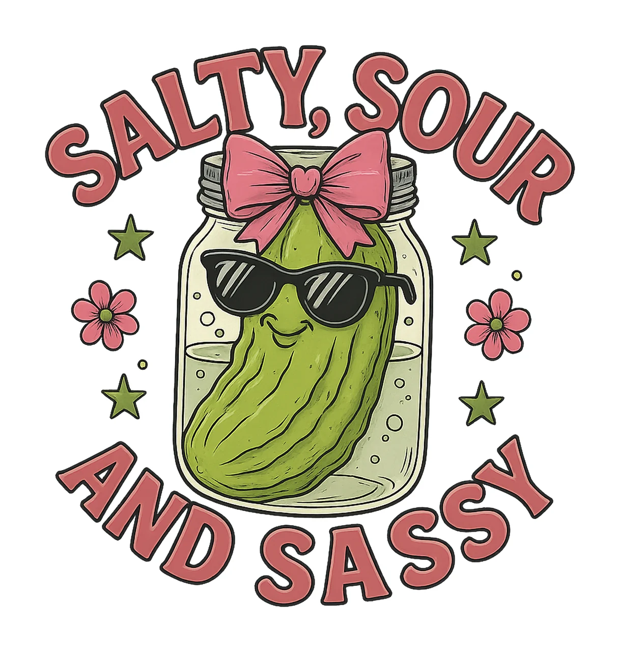 Funny Canned Pickles Pickle Lovers Digital Design Retro