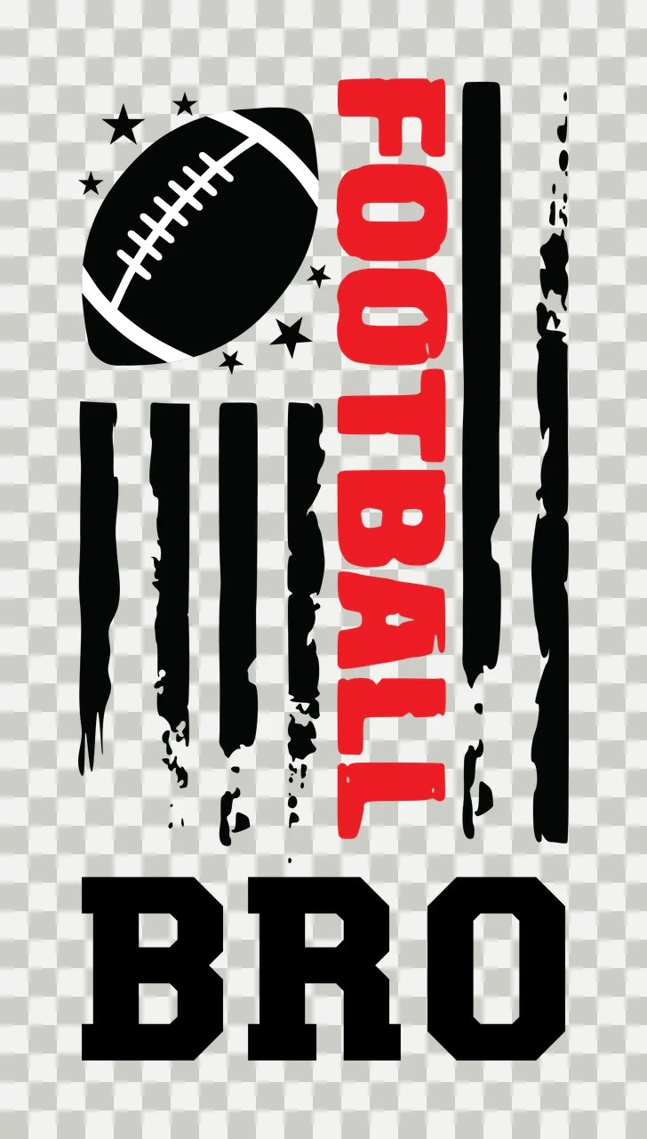 Football Bro Flag Graphic Design and sport labelling stars transparency and detail preview thumbnail