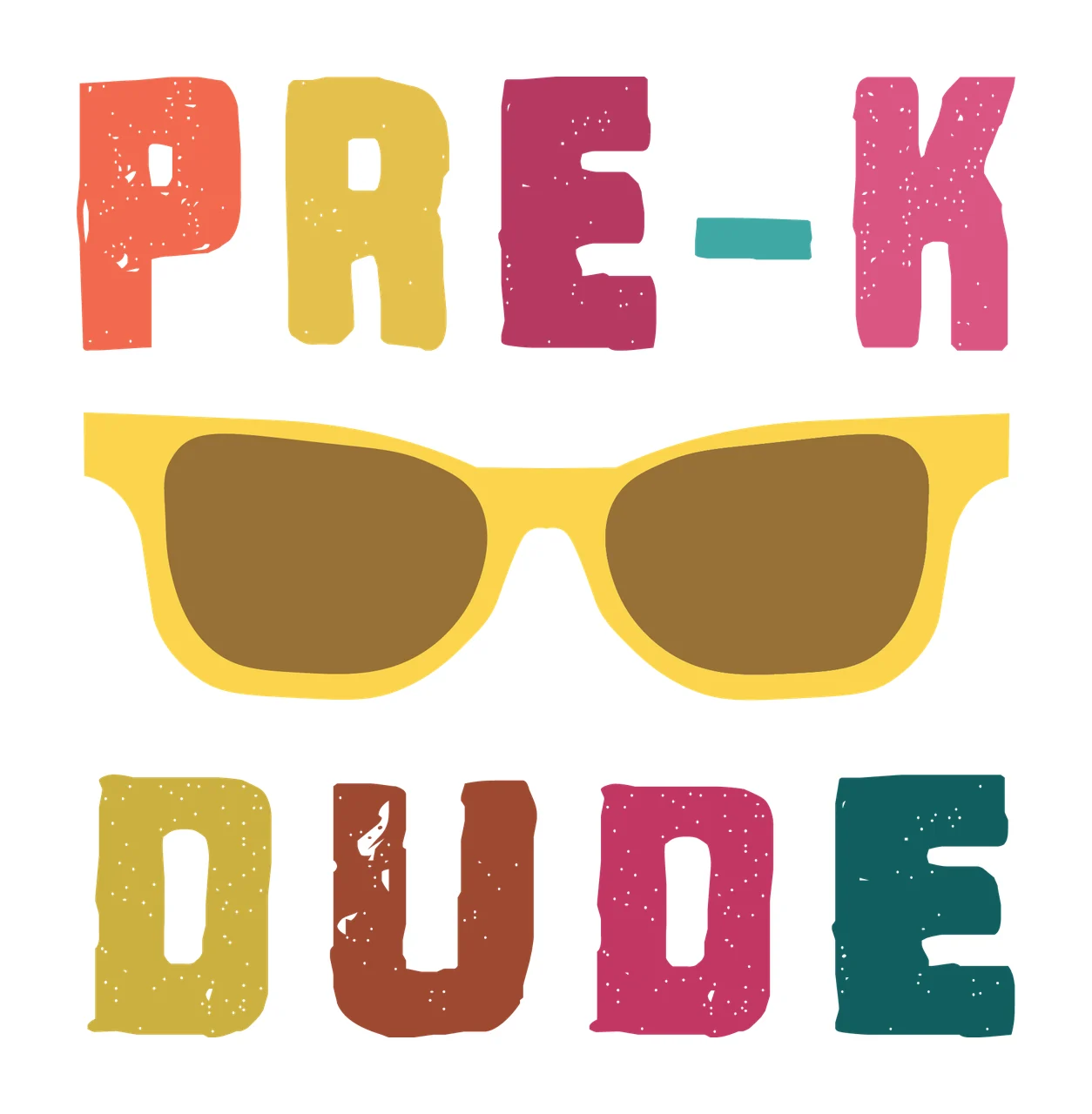 Pre K Dude Text With Sunglasses eyewear black white fashion