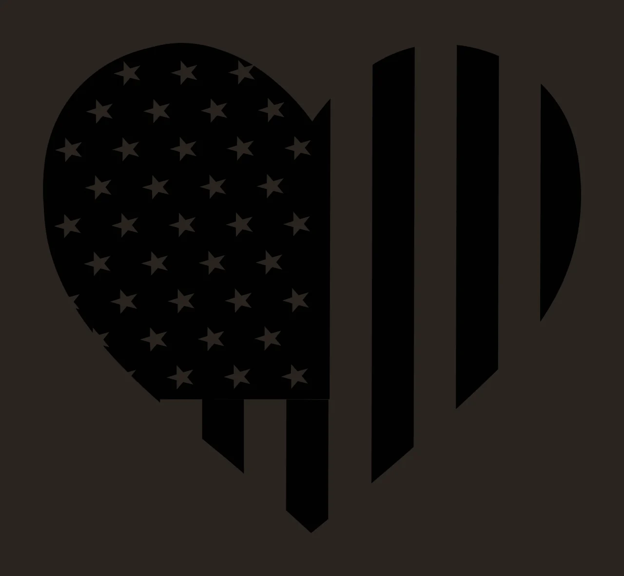 Keychain Heart Shape With Stripes And Stars graphic symbol contrast preview thumbnail