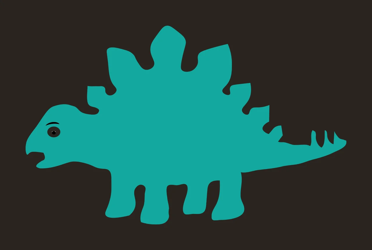Dinosaur Standing With Tail And Body In White contrast preview thumbnail