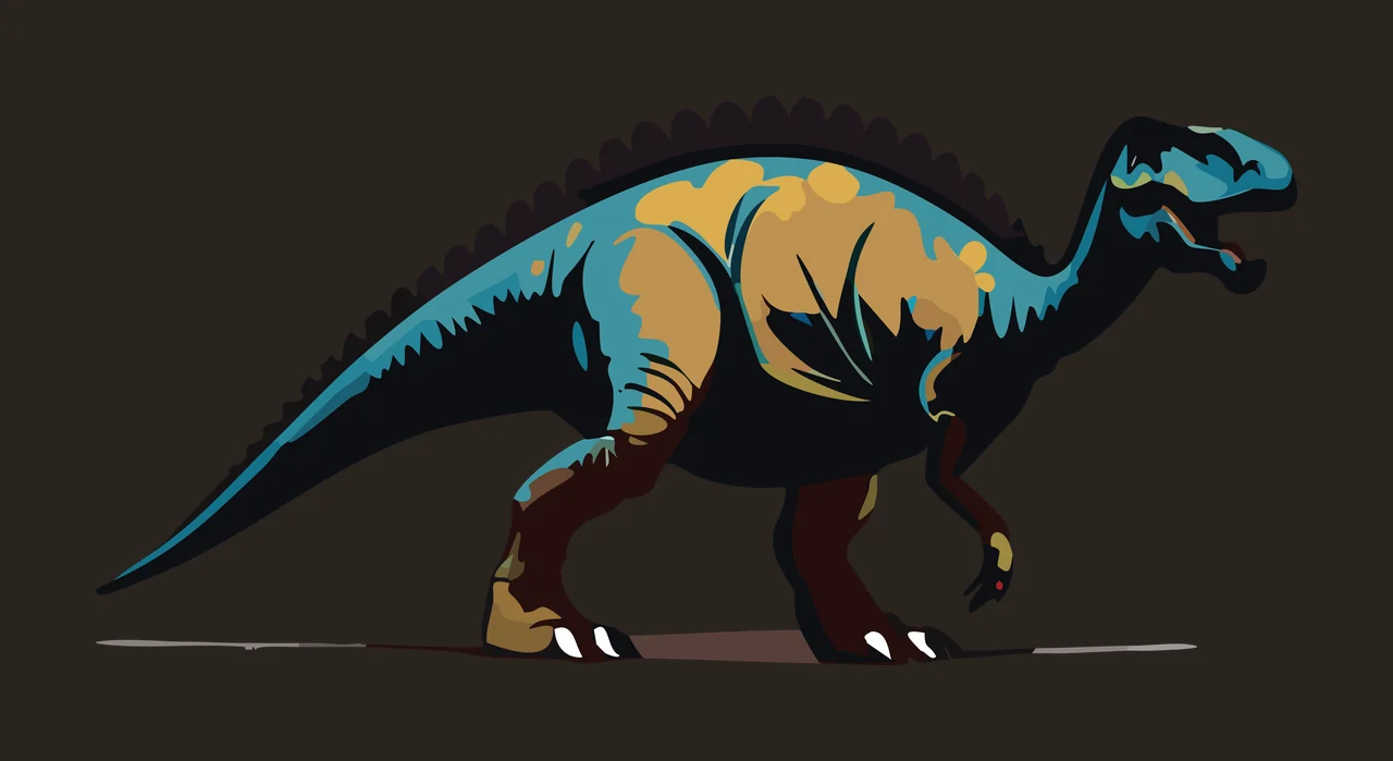Dinosaur Standing Silhouette With Textured Details black white contrast preview thumbnail