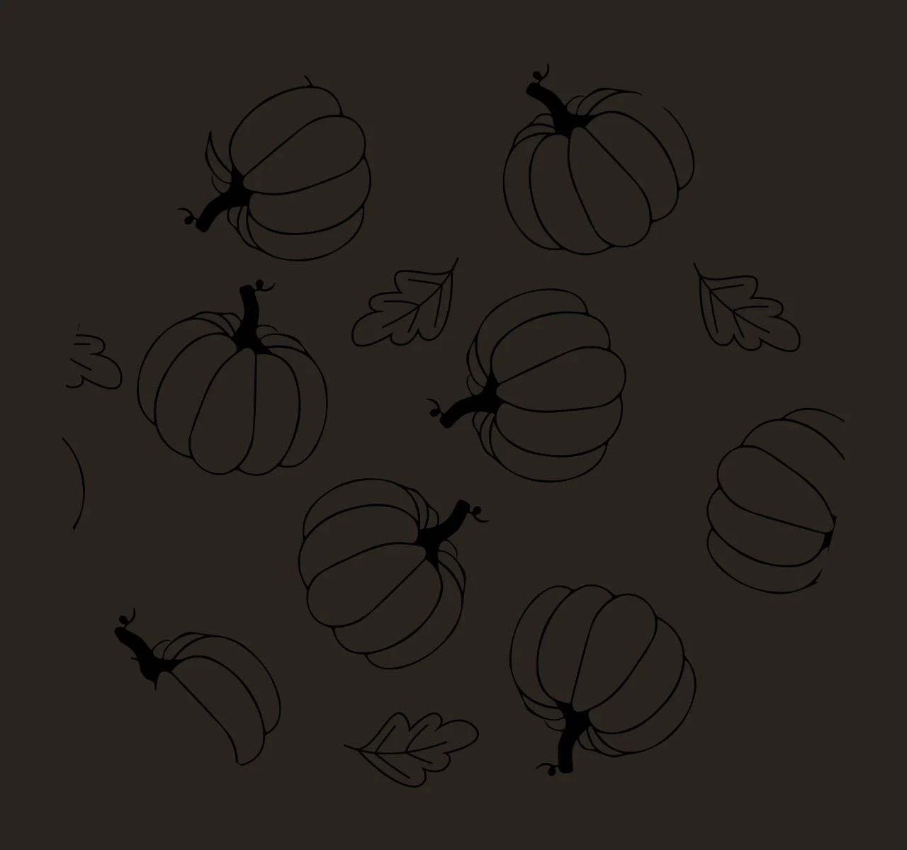 Keychain Dotted Pumpkin Pattern Circle Frame pumpkins arranged contrast preview thumbnail