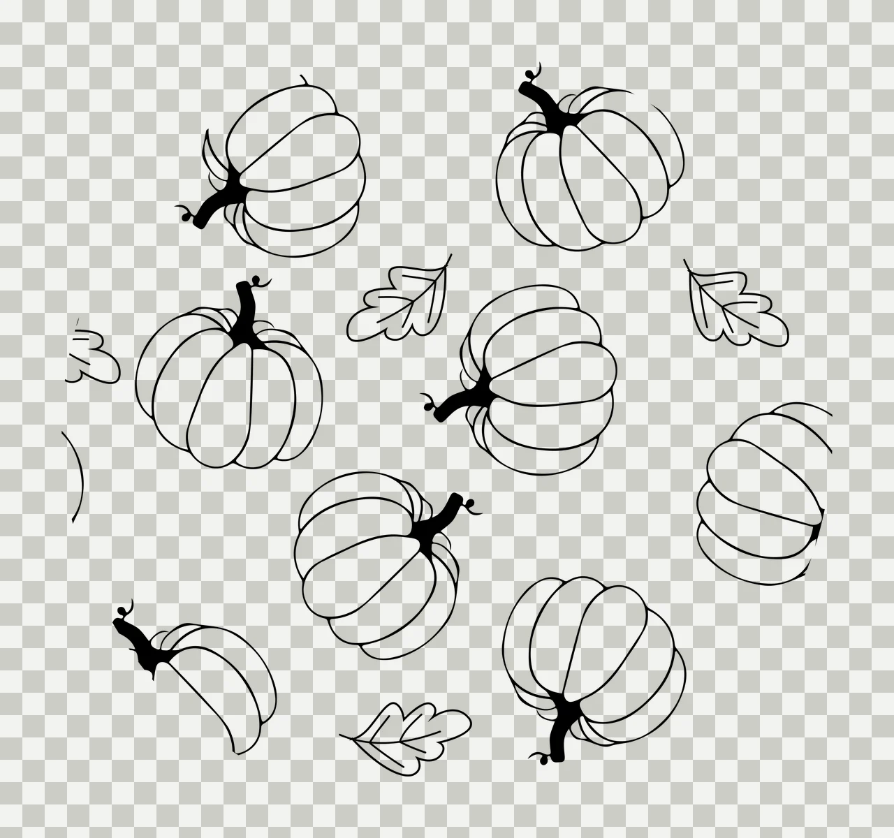 Keychain Dotted Pumpkin Pattern Circle Frame pumpkins arranged transparency and detail preview thumbnail