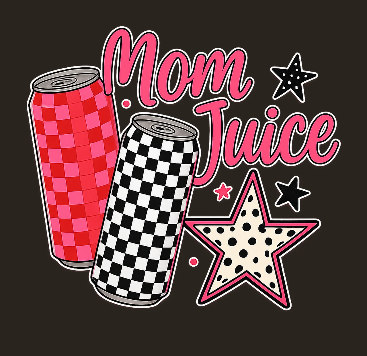 Mom Juice checkered dalmatian ORIGINAL She Just Mom DESIGNER contrast preview thumbnail