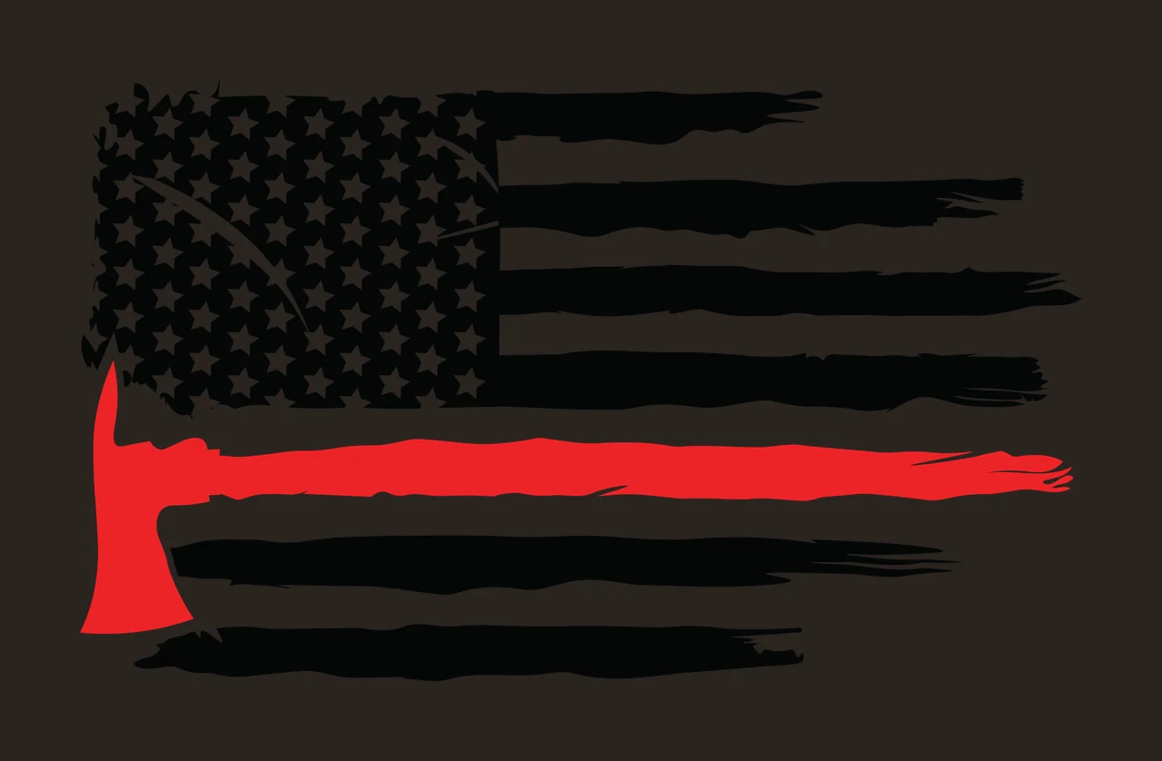 Flag A Horizontal Distressed Striped With Hatchet Variation contrast preview thumbnail