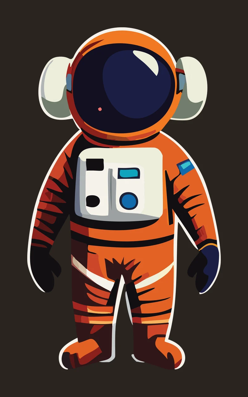 Space Astronaut Suit Silhouette On White standing helmet minimalist contrast preview thumbnail